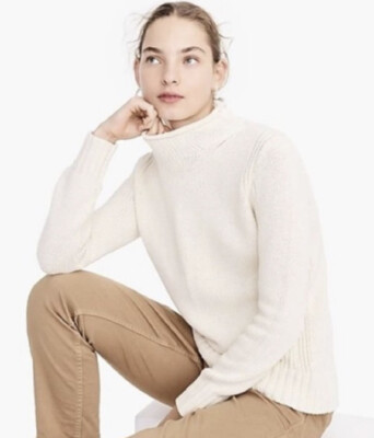 J.CREW 1988 Rollneck Sweater Ivory 
